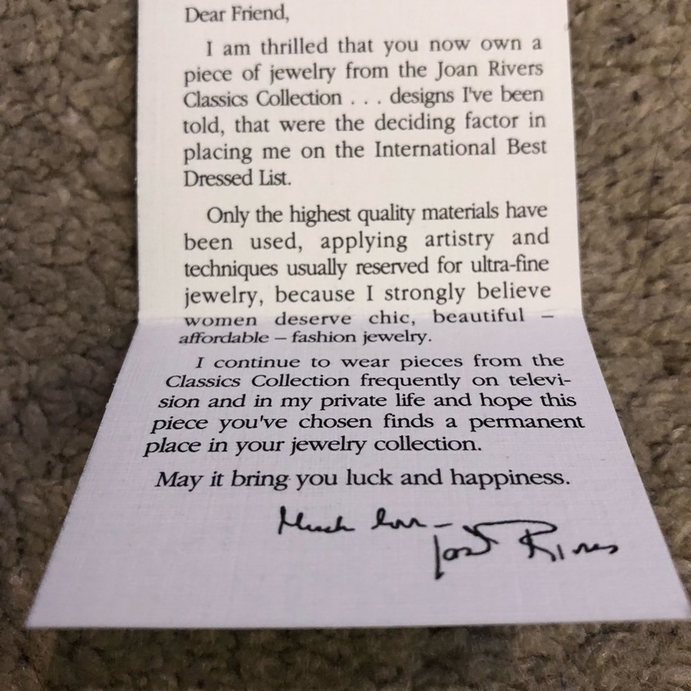 Joan Rivers “Dearest” Pin & Earring Set - Picture 4 of 4